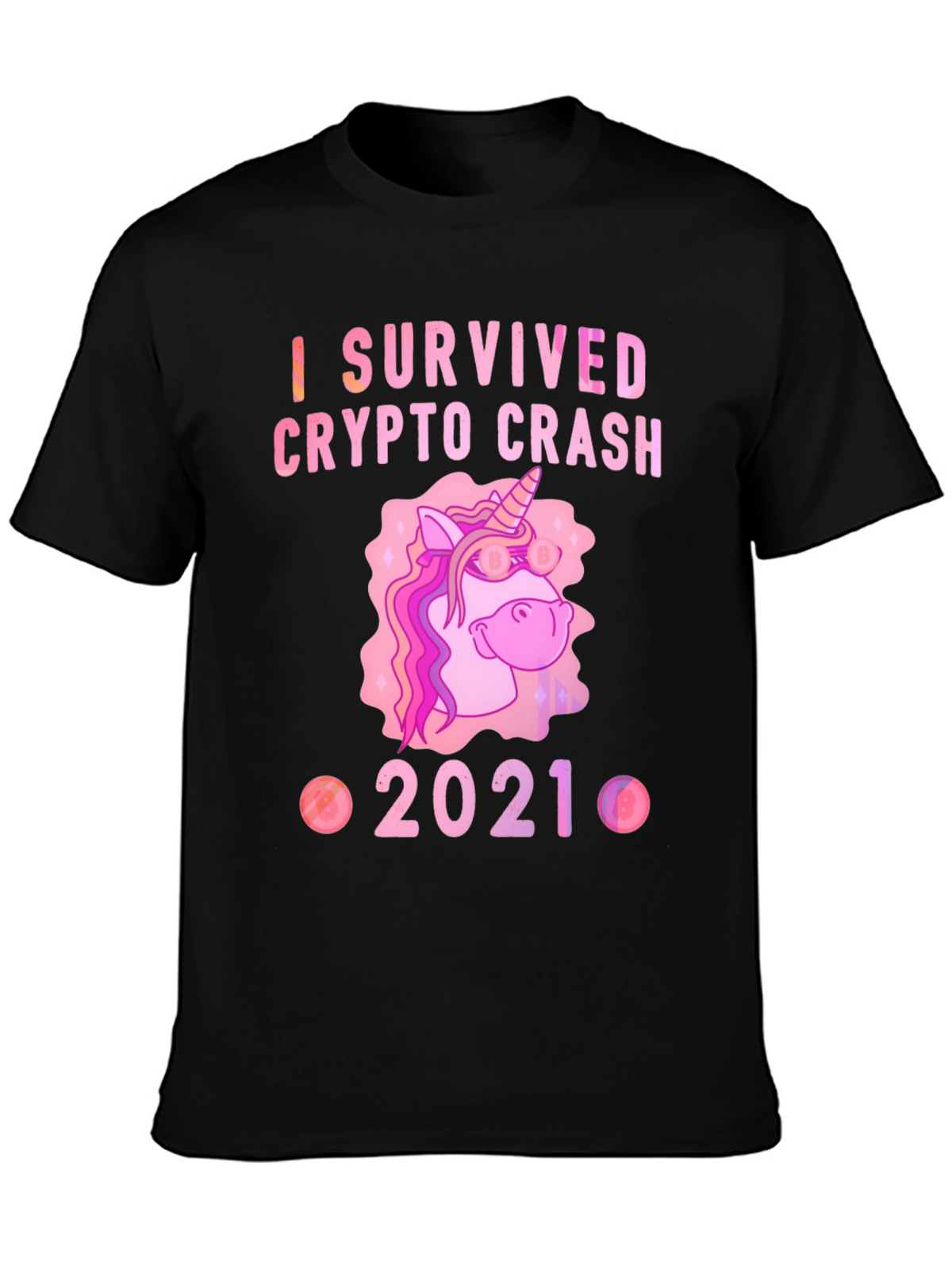 Crypto Crash Survivor 2021 Black T-Shirt