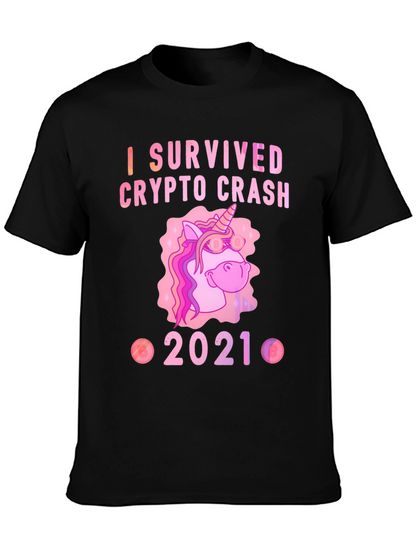 Crypto Crash Survivor 2021 Black T-Shirt