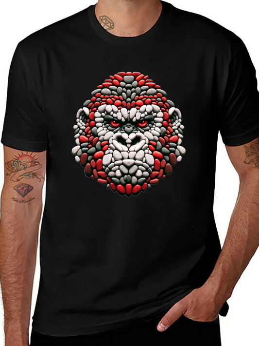 Cool Gorilla Head Graphic Black T-Shirt