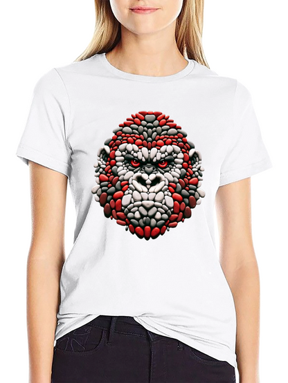 Cool Gorilla Head Graphic Black T-Shirt
