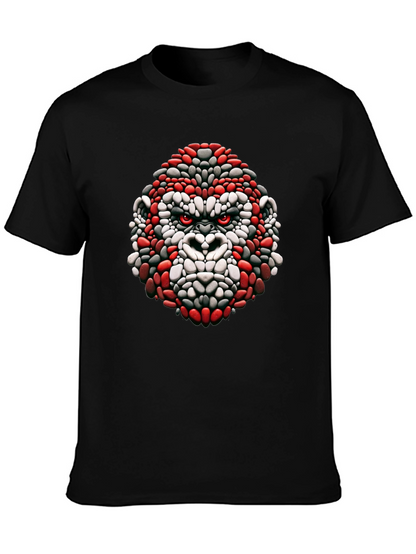Cool Gorilla Head Graphic Black T-Shirt