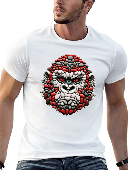 Cool Gorilla Head Graphic Black T-Shirt