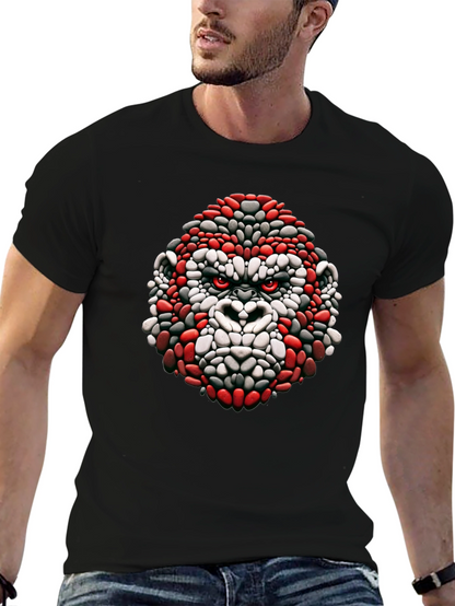 Cool Gorilla Head Graphic Black T-Shirt