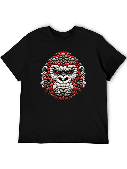 Cool Gorilla Head Graphic Black T-Shirt