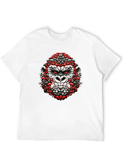 Cool Gorilla Head Graphic Black T-Shirt