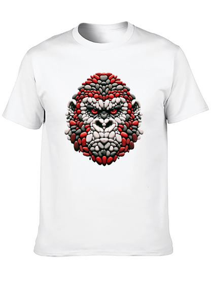 Cool Gorilla Head Graphic Black T-Shirt