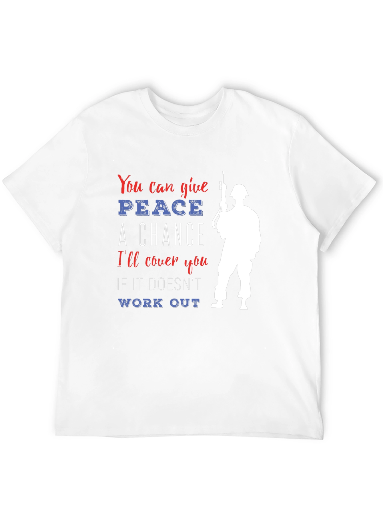 Peace A Chance Graphic Tee Patriotic Design