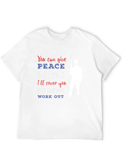 Peace A Chance Graphic Tee Patriotic Design