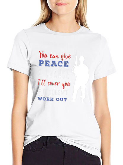 Peace A Chance Graphic Tee Patriotic Design