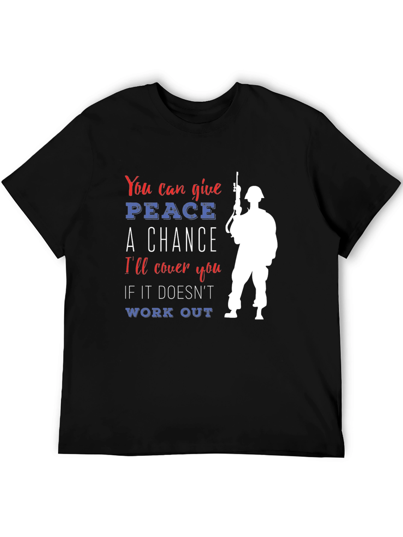 Peace A Chance Graphic Tee Patriotic Design