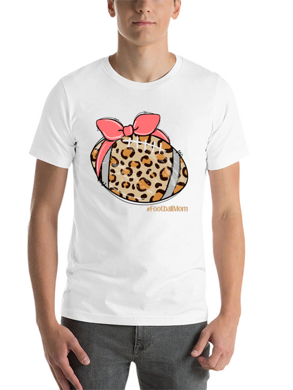 Football Mom Leopard Print T-Shirt