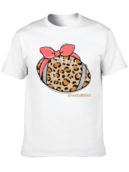 Football Mom Leopard Print T-Shirt