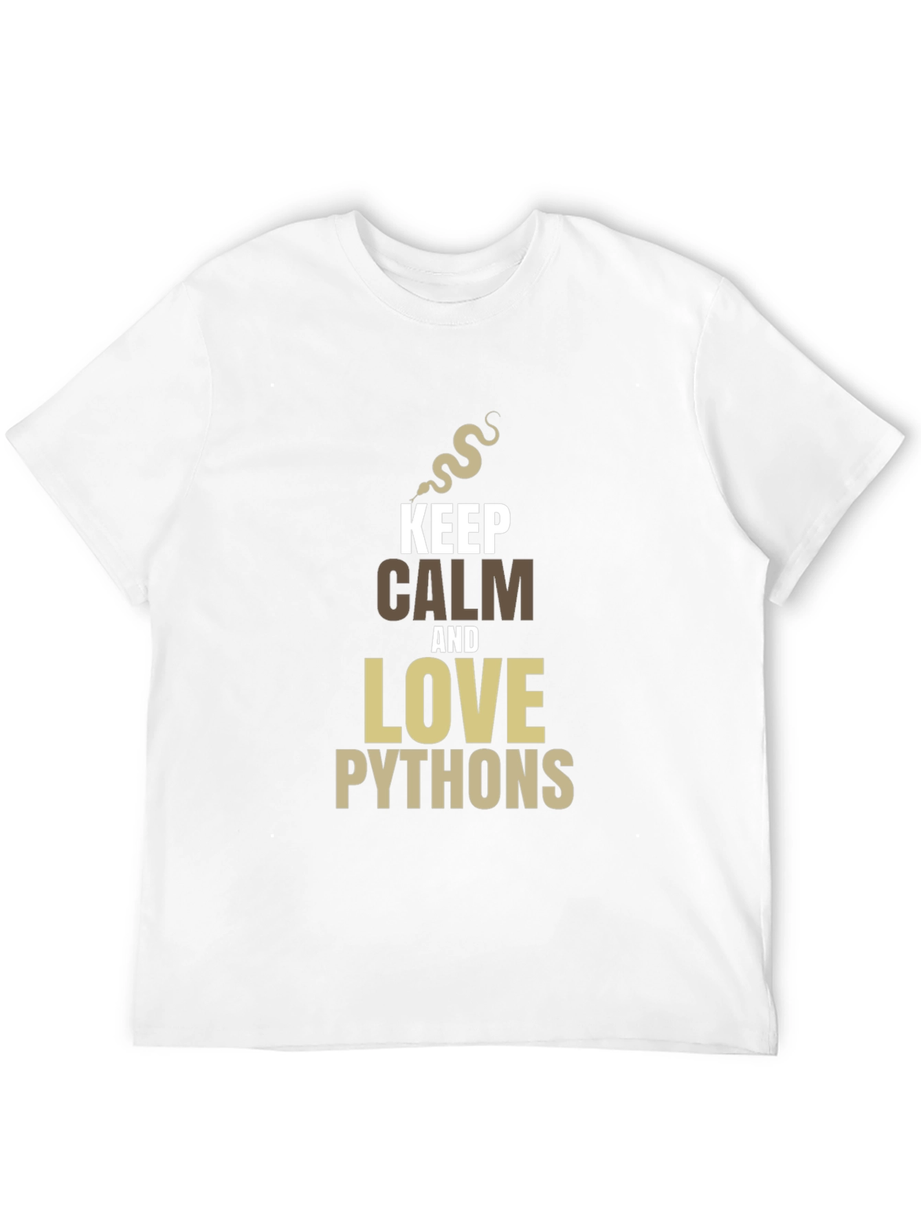 Keep Calm and Love Pythons Black T-Shirt