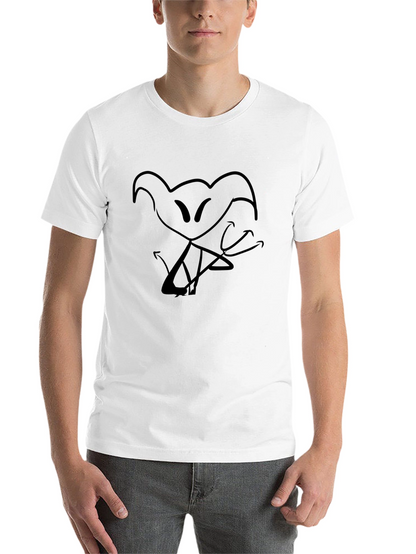 Black T-Shirt with Cartoon Figure Print