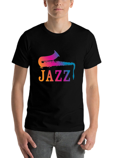 Jazz Saxophone Gradient T-Shirt - Music Lover Tee