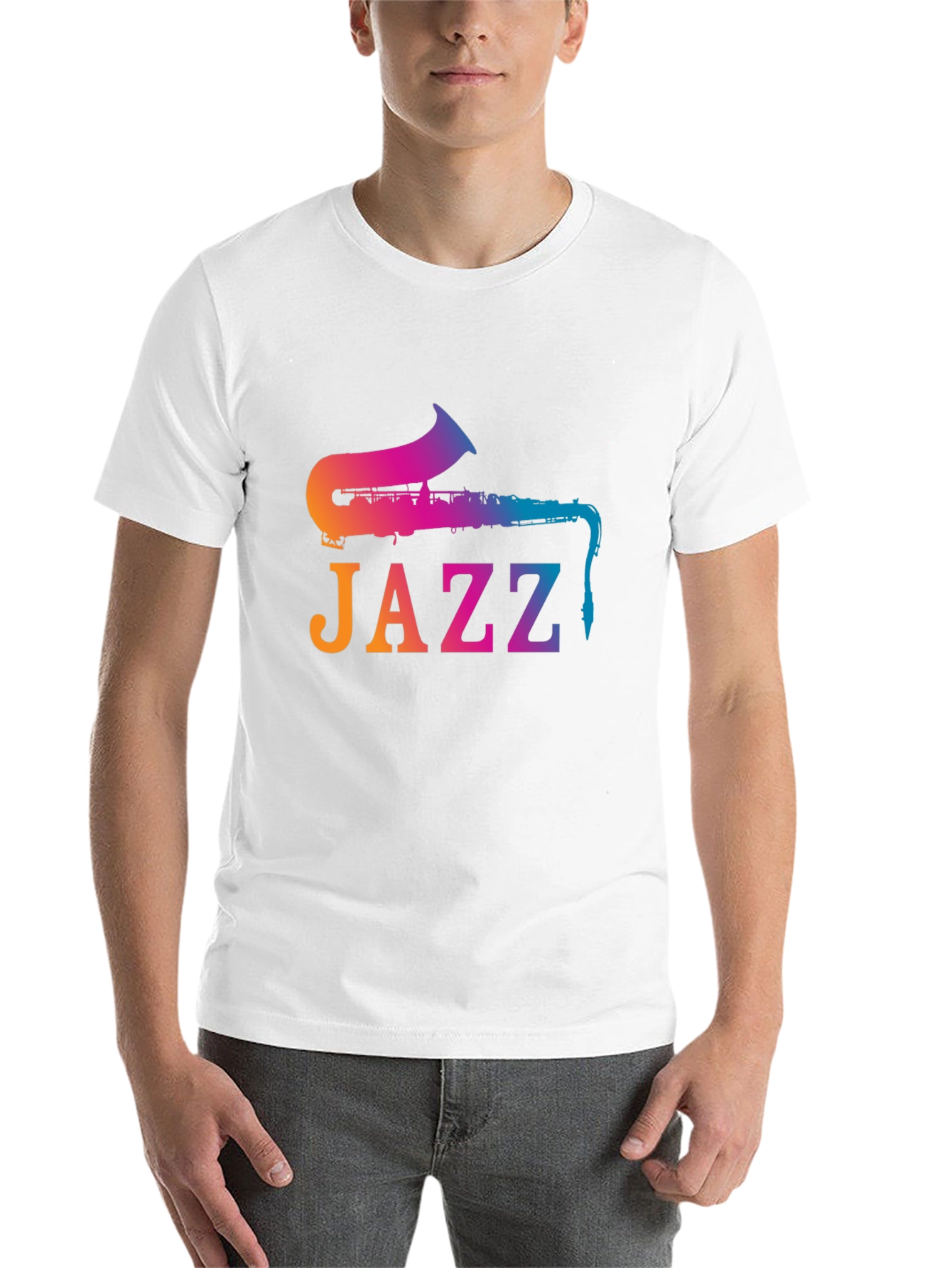 Jazz Saxophone Gradient T-Shirt - Music Lover Tee
