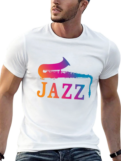 Jazz Saxophone Gradient T-Shirt - Music Lover Tee