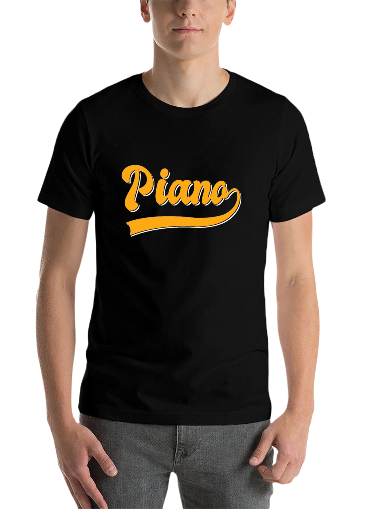 Piano Retro Style Graphic T-Shirt