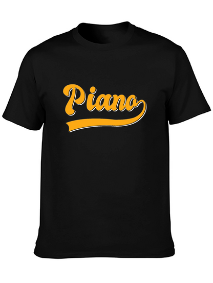 Piano Retro Style Graphic T-Shirt