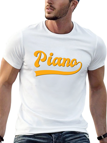 Piano Retro Style Graphic T-Shirt
