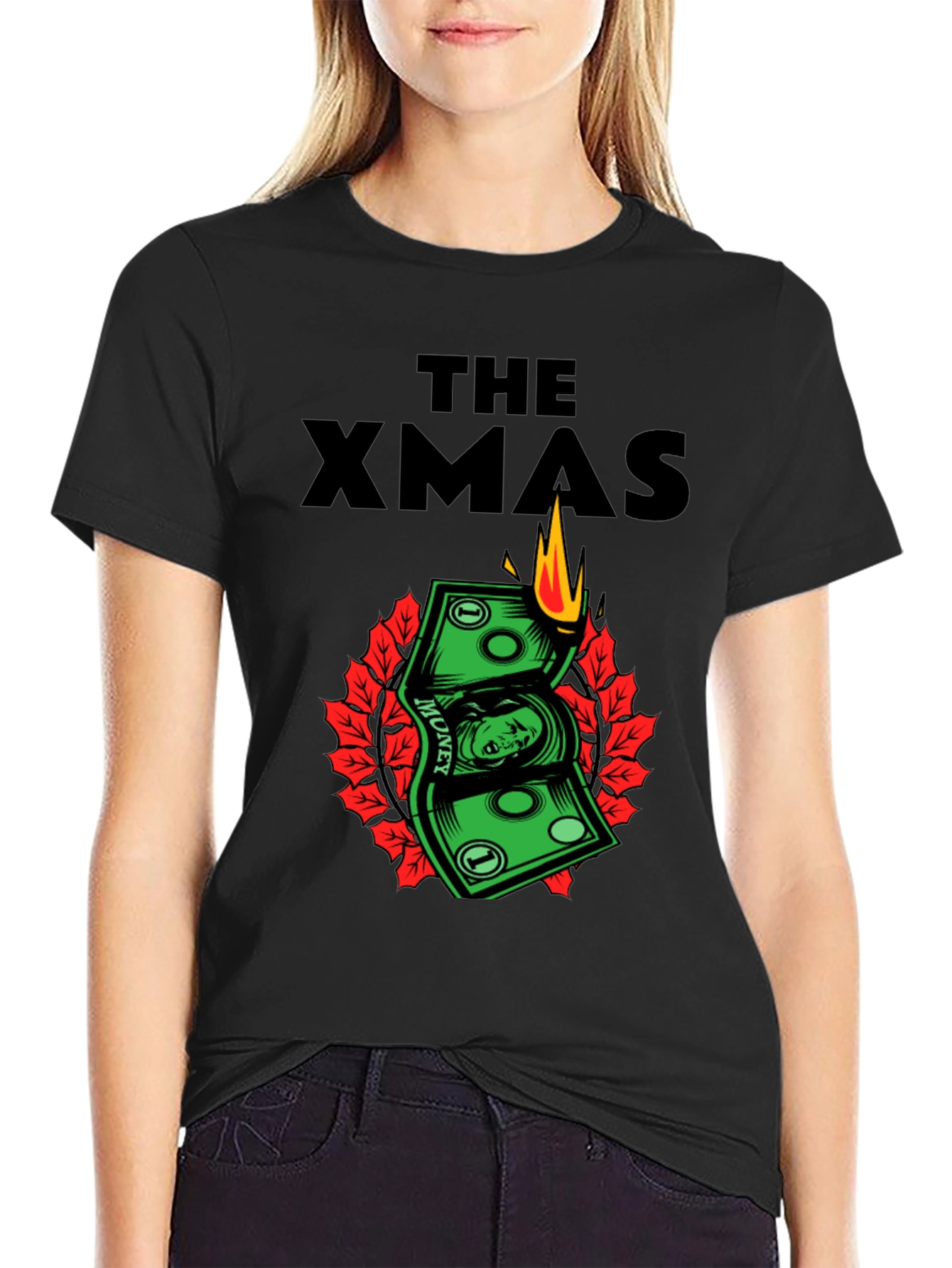 The Xmas Money T-Shirt - Burning Cash Holiday Tee