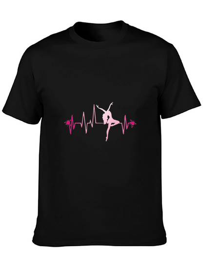 Dance Heartbeat Graphic Tee - Black