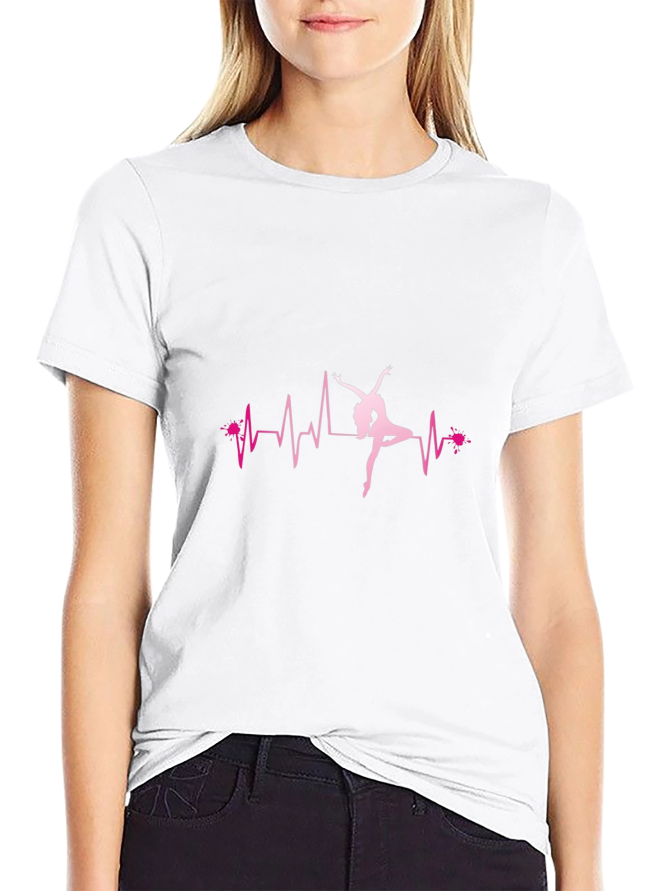 Dance Heartbeat Graphic Tee - Black