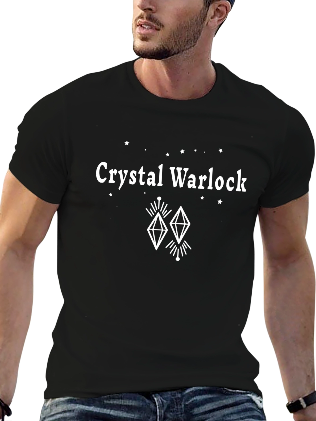 Crystal Warlock Graphic T-Shirt - Black