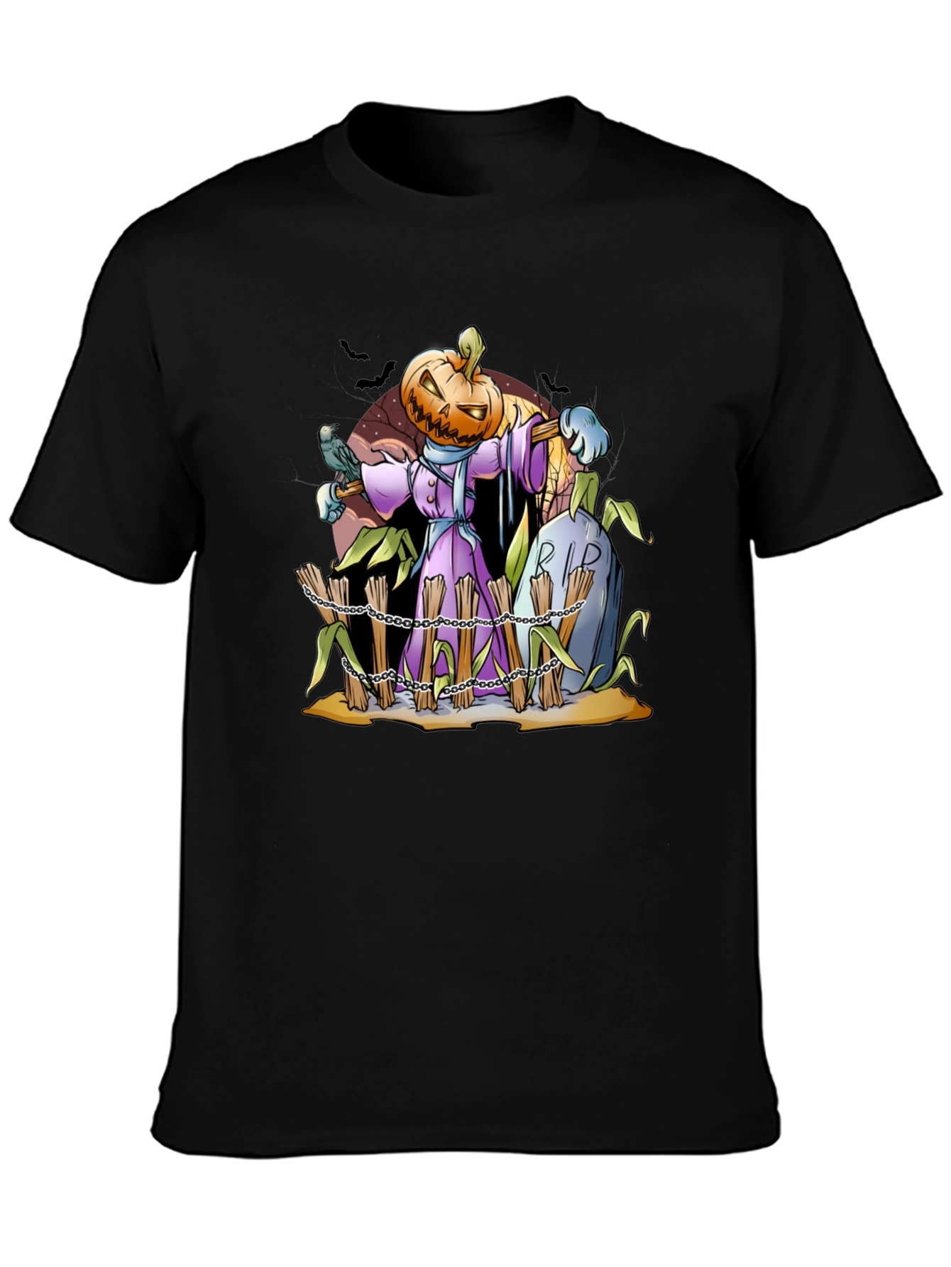 Pumpkin Scarecrow T-Shirt - Halloween Graphic Tee