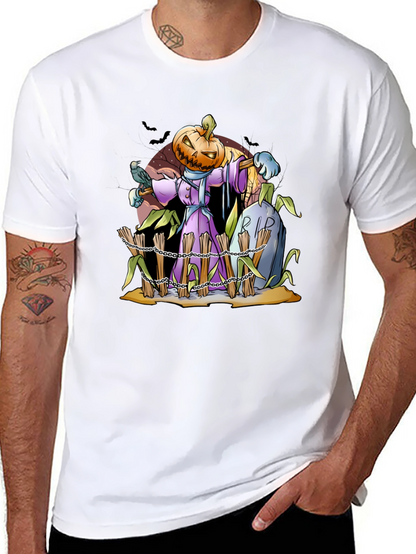 Pumpkin Scarecrow T-Shirt - Halloween Graphic Tee