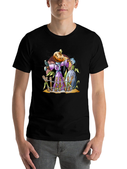 Pumpkin Scarecrow T-Shirt - Halloween Graphic Tee