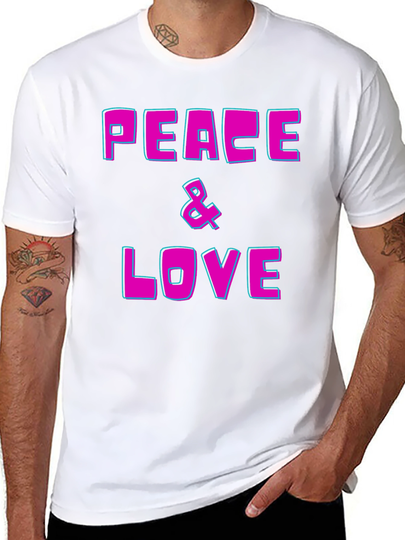 Peace & Love Graphic T-Shirt