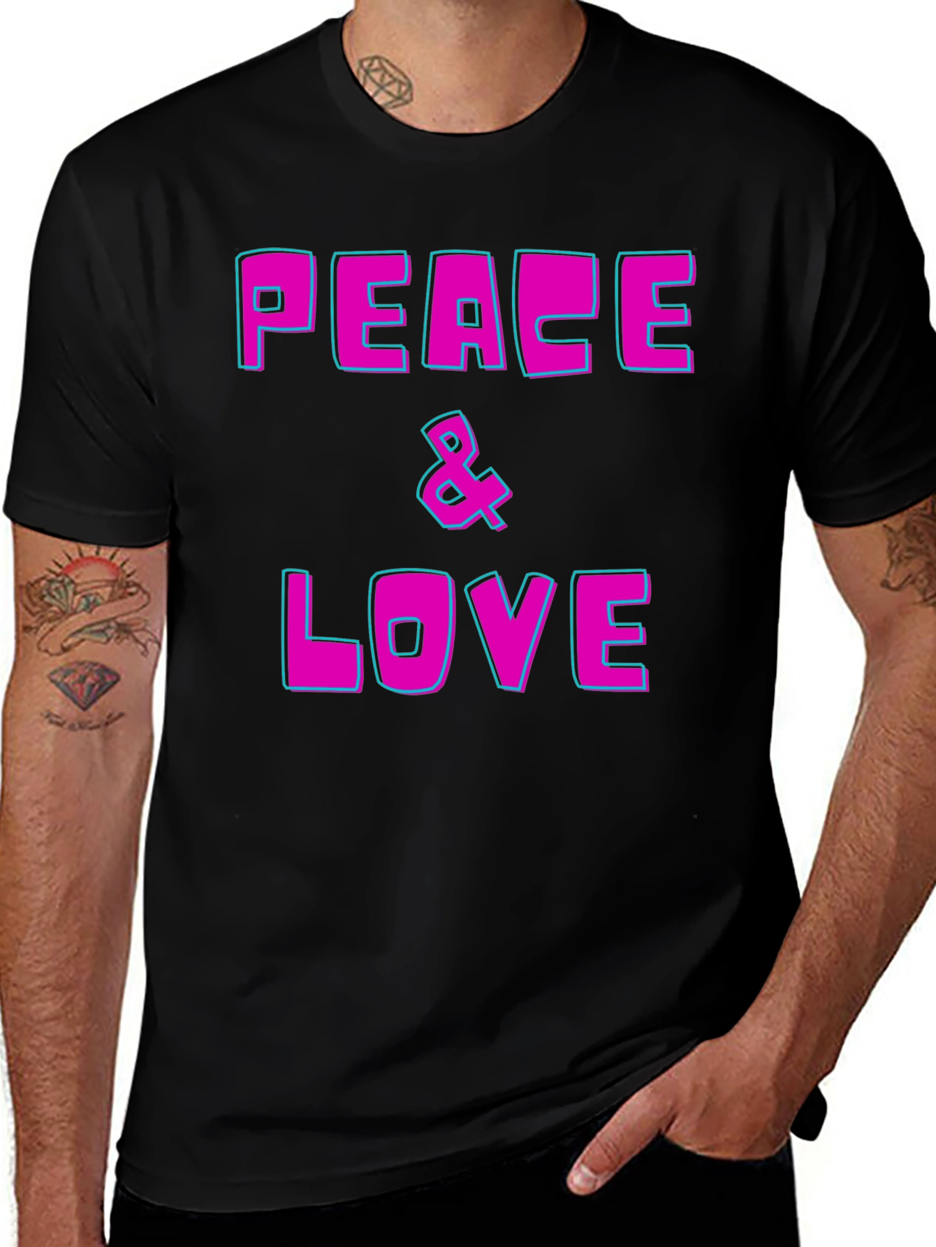 Peace & Love Graphic T-Shirt