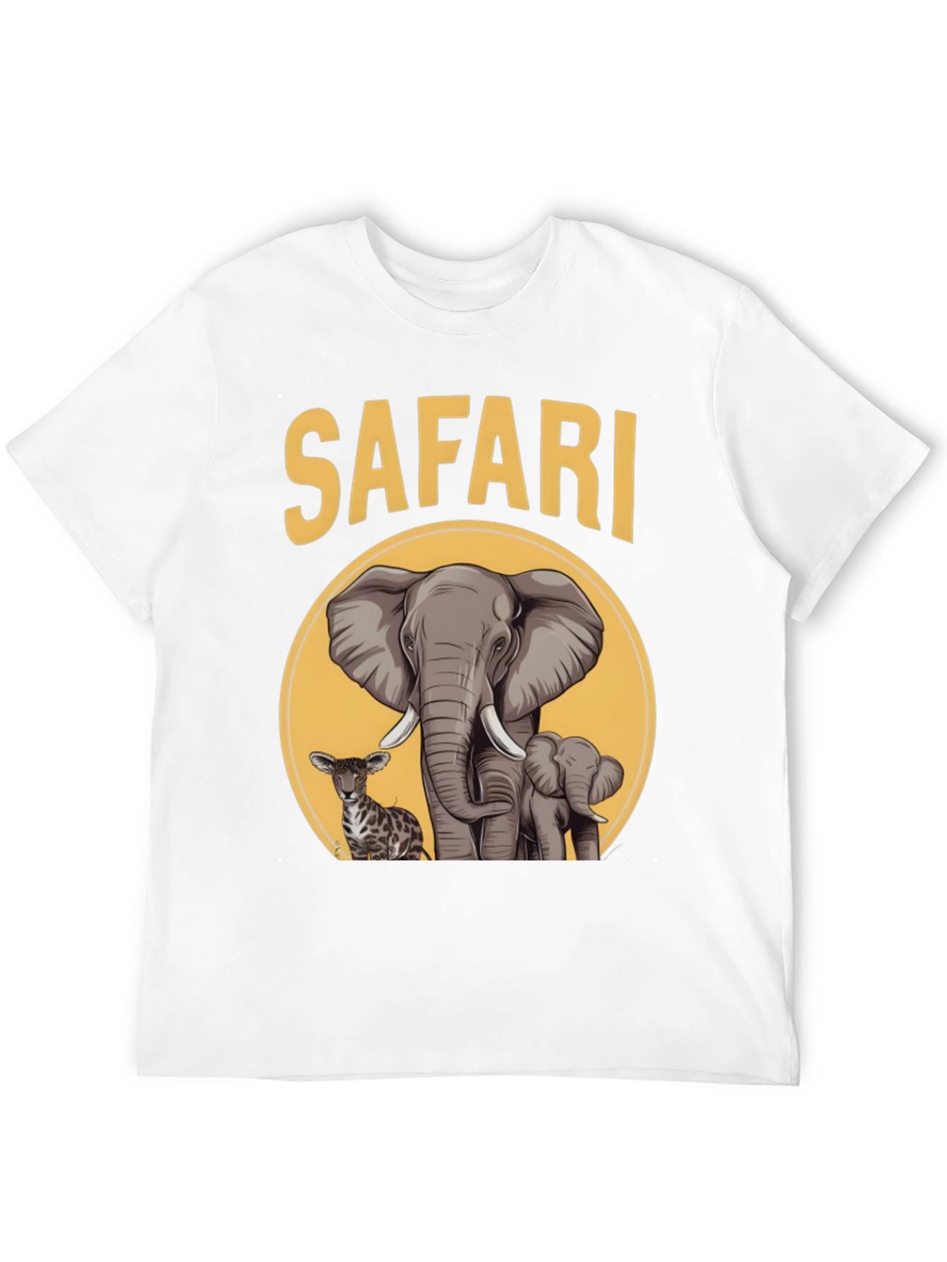 Safari T-Shirt with Elephants and Antelope