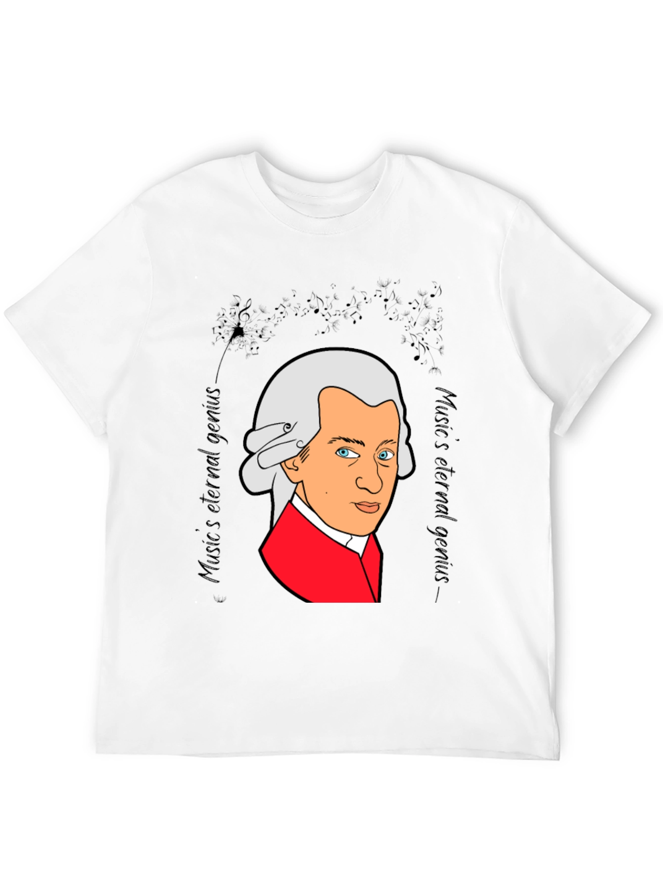 Mozart Music Genius Black T-Shirt