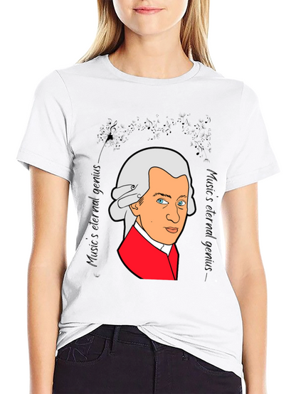 Mozart Music Genius Black T-Shirt