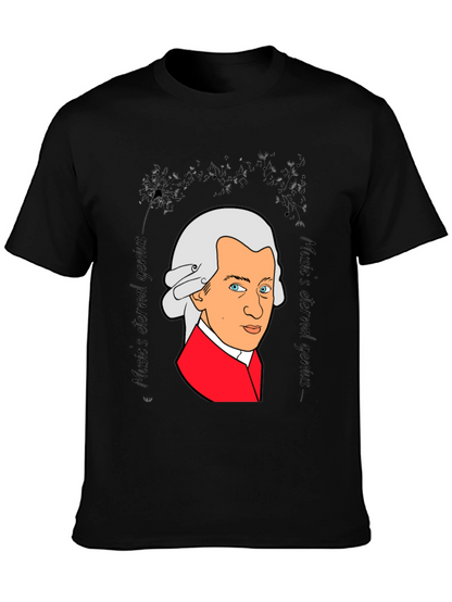 Mozart Music Genius Black T-Shirt