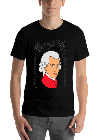 Mozart Music Genius Black T-Shirt
