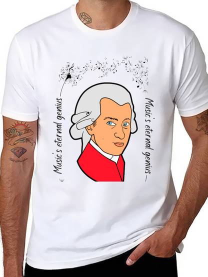 Mozart Music Genius Black T-Shirt