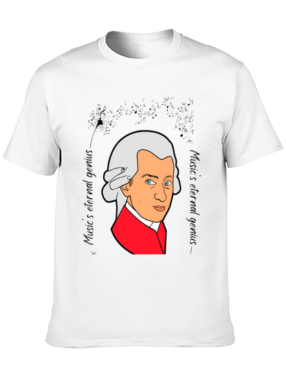 Mozart Music Genius Black T-Shirt