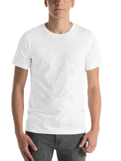 Mystic Moon Phases & Crystals Black T-Shirt