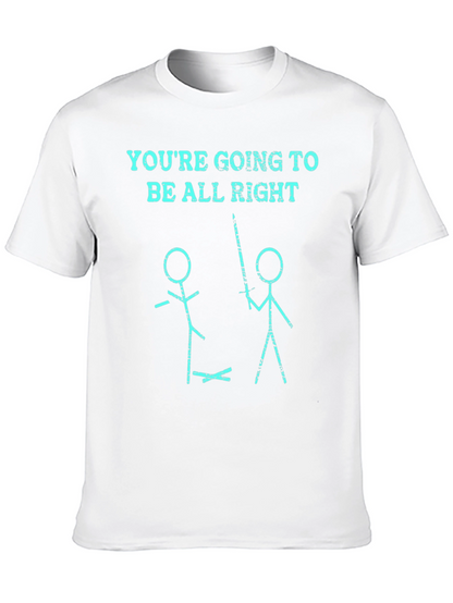 Humorous Stick Figure Graphic Tee