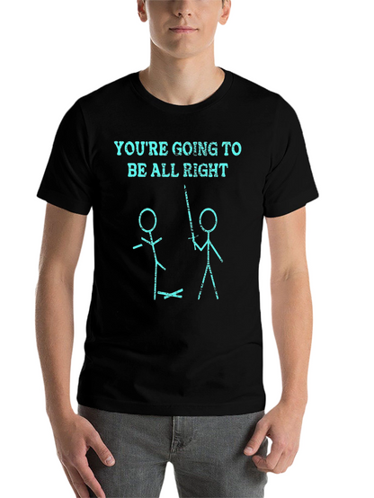 Humorous Stick Figure Graphic Tee