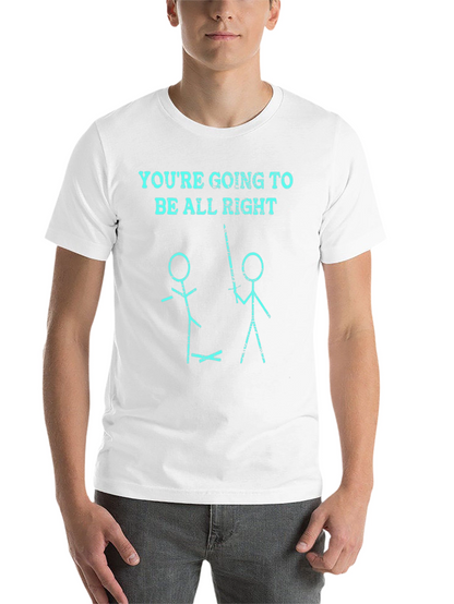 Humorous Stick Figure Graphic Tee