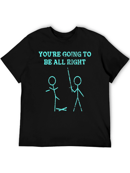 Humorous Stick Figure Graphic Tee