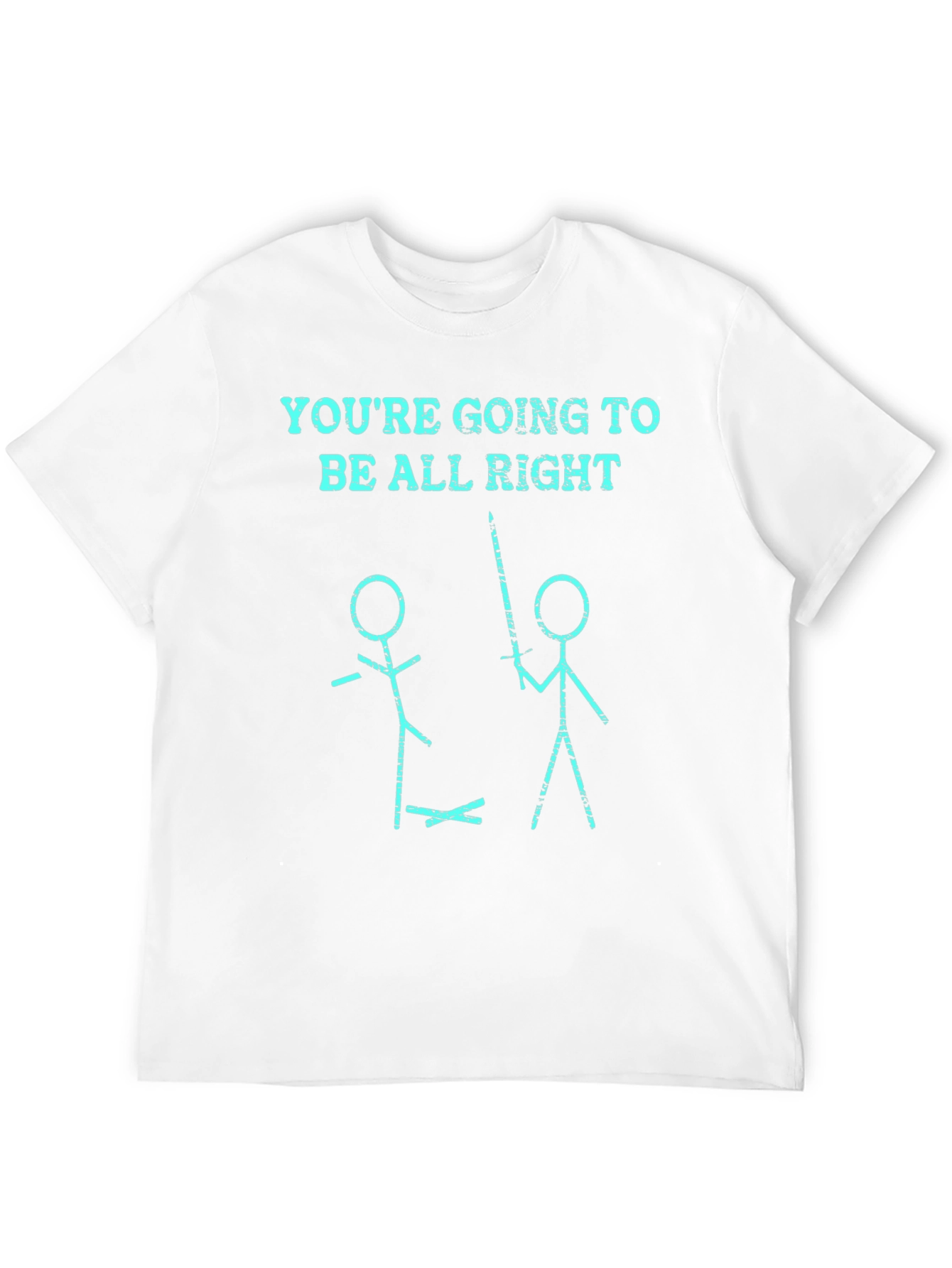 Humorous Stick Figure Graphic Tee