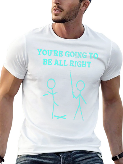 Humorous Stick Figure Graphic Tee