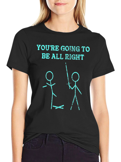 Humorous Stick Figure Graphic Tee
