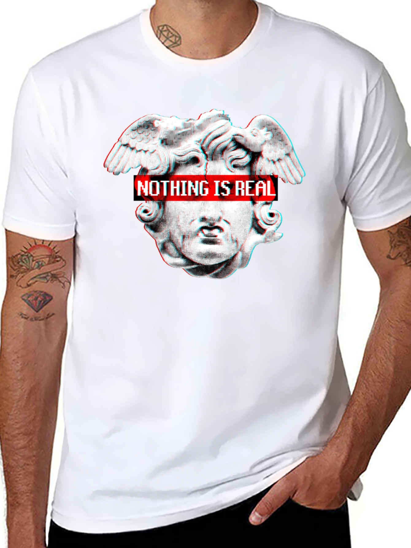 Nothing Is Real Black Graphic Tee