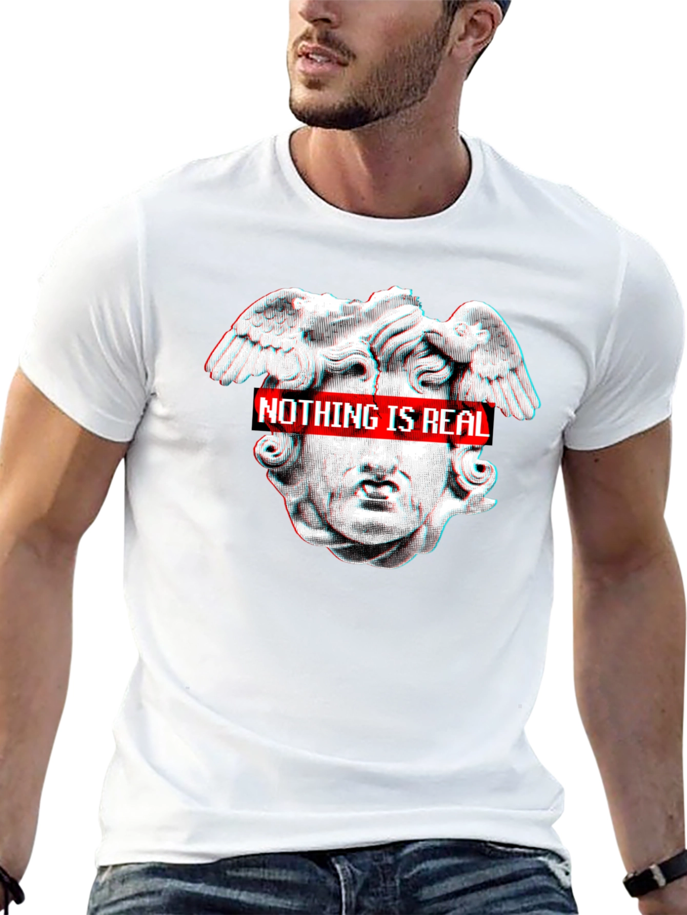 Nothing Is Real Black Graphic Tee